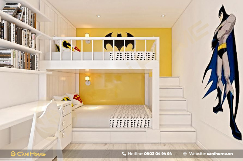 mẫu giường ngủ cho bé trai hình ô tô