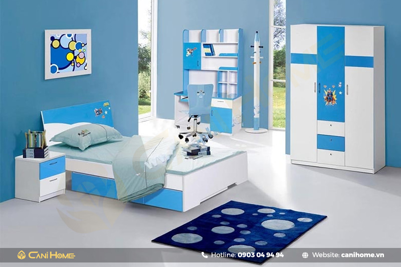 thiết kế giường ngủ cho bé trai