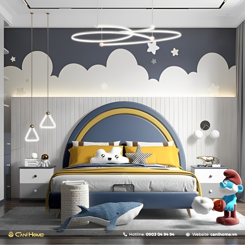 giường ngủ cho bé trai nam tính