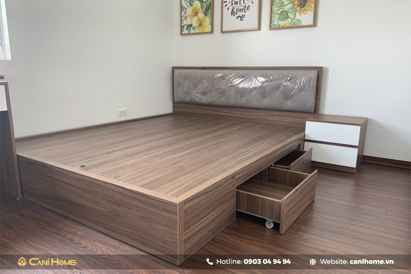 cấu tạo giường gỗ công nghiệp