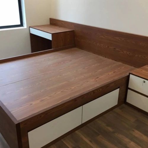 giường MDF phủ Melamine giá rẻ