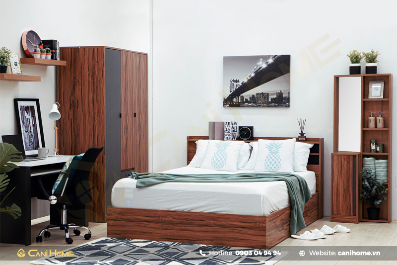 giường gỗ công nghiệp có chân giường gỗ công nghiệp có chân