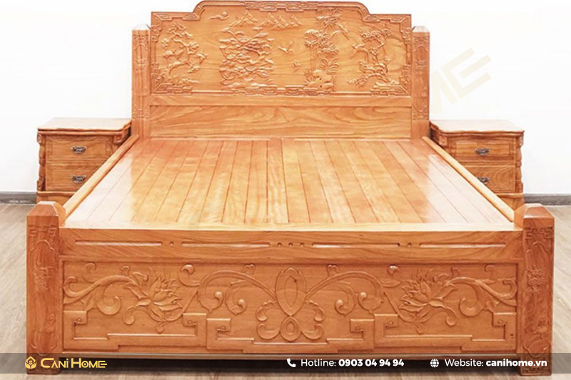 giường gỗ gõ đỏ giường gỗ gõ đỏ