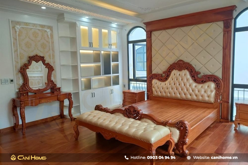 mẫu giường gỗ gõ đỏ mẫu giường gỗ gõ đỏ