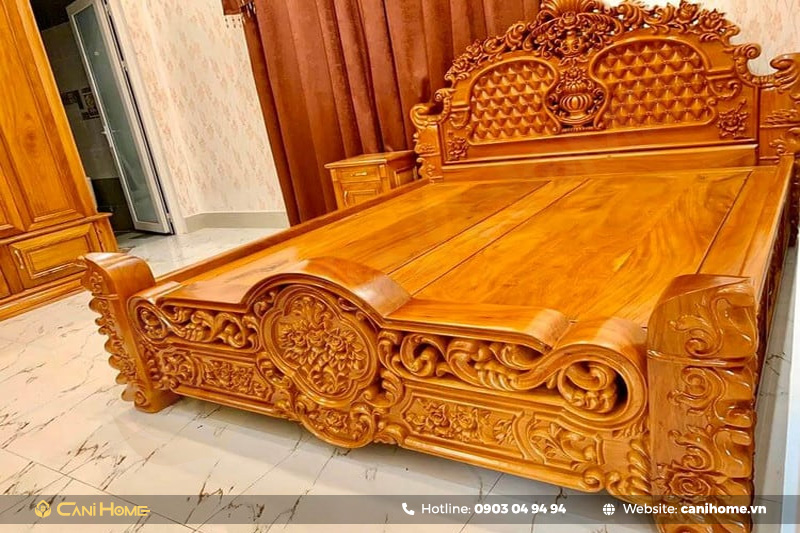 giường gỗ gõ đỏ đẹp giường gỗ gõ đỏ đẹp