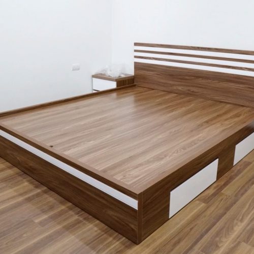 mẫu giường MDF phủ Melamine
