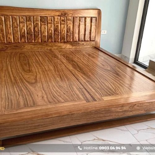 Giường gỗ hương xám