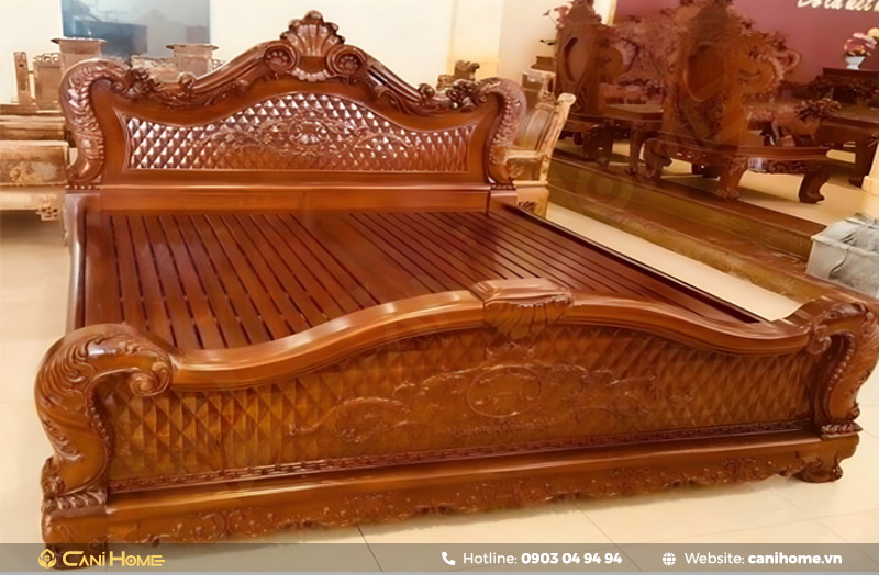 mẫu giường ngủ gỗ hương đẹp mẫu giường ngủ gỗ hương đẹp