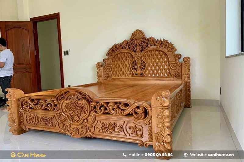 mẫu giường ngủ gỗ lim đẹp