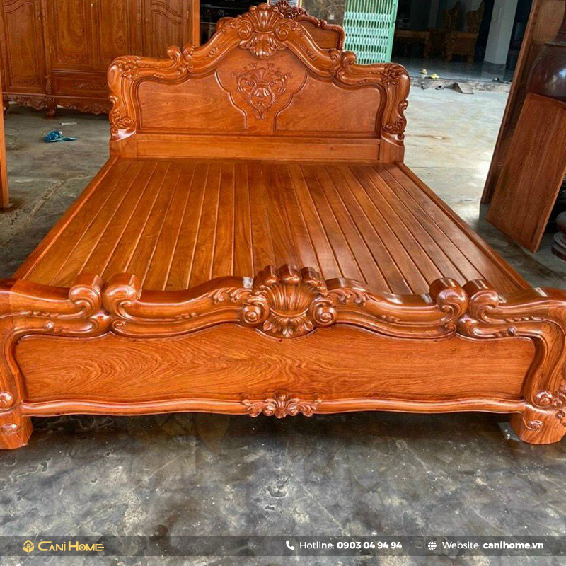 mẫu giường ngủ gỗ lim