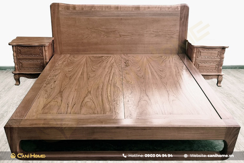 mẫu giường ngủ gỗ óc chó