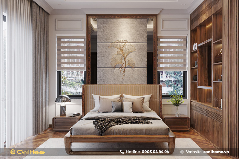 chi phí thi công giường ngủ gỗ óc chó