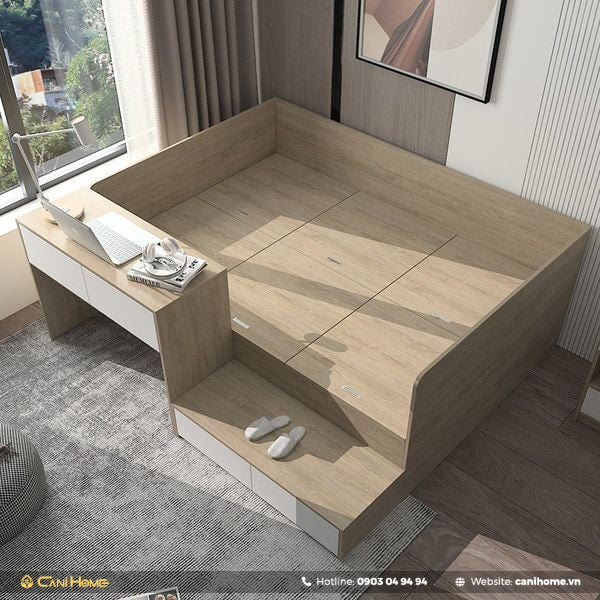 giường ngủ kết hợp bàn làm việc