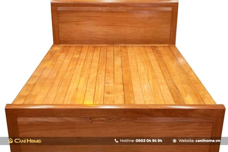 giường gỗ pơ mu giá rẻ