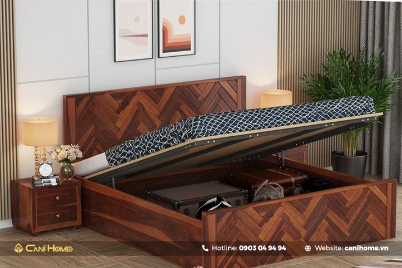 mẫu giường ngủ gỗ lát