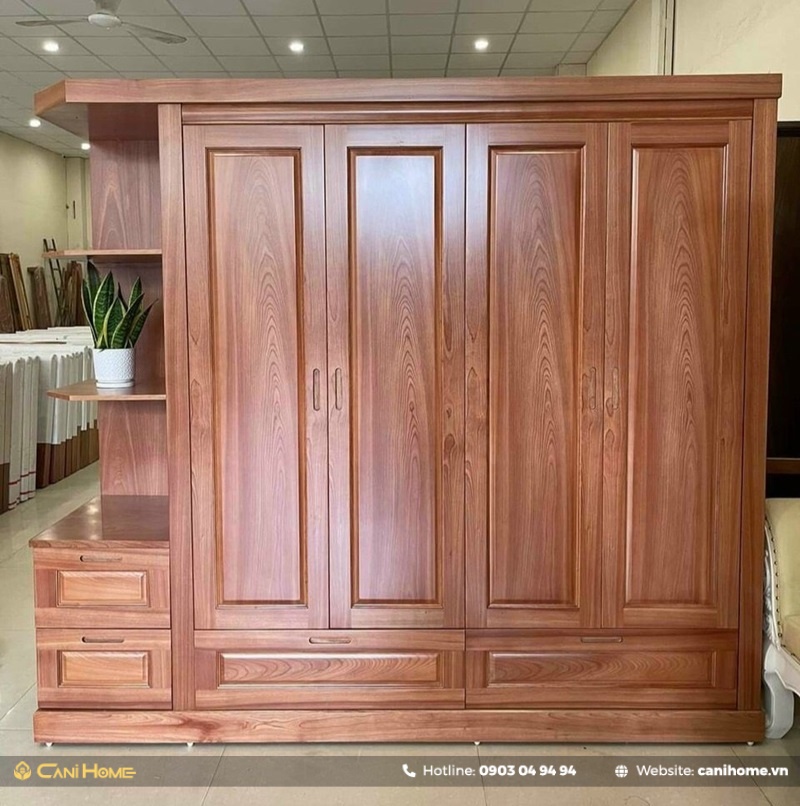 tủ quần áo gỗ xoan đào giá tốt