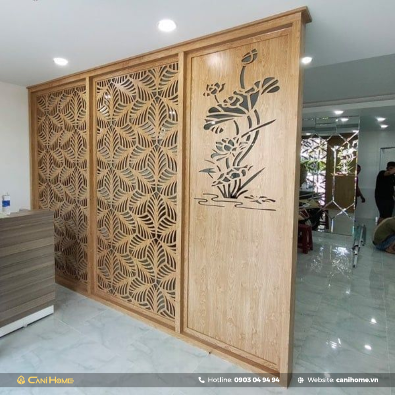 báo giá vách ngăn giữa phòng thờ với phòng khách