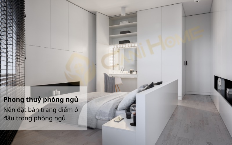 nên đặt bàn trang điểm ở đâu trong phòng ngủ