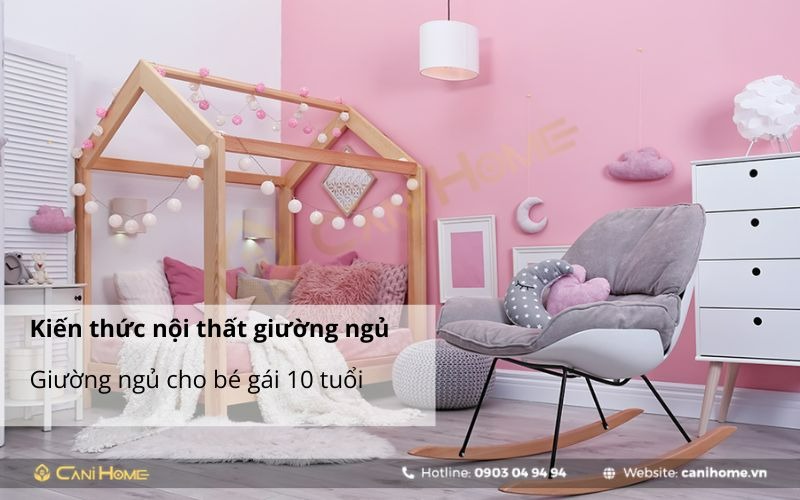 giường ngủ cho bé gái 10 tuổi