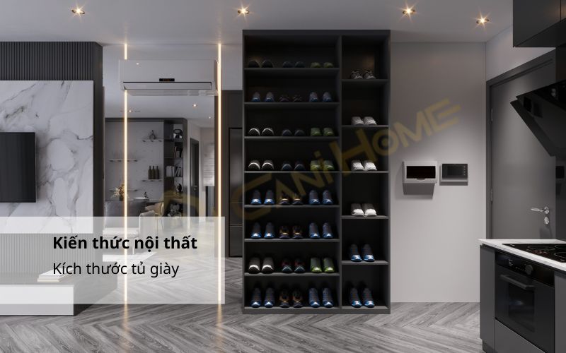kích thước tủ giày