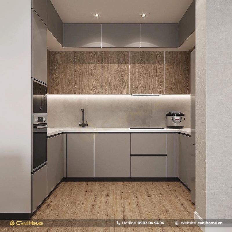 Tủ bếp gỗ công nghiệp ở TP.HCM - Ảnh 3