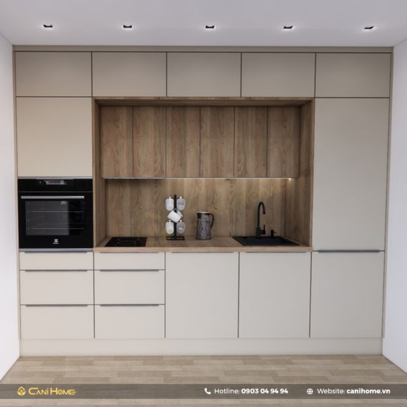 Tủ bếp gỗ công nghiệp ở TP.HCM - Ảnh 4