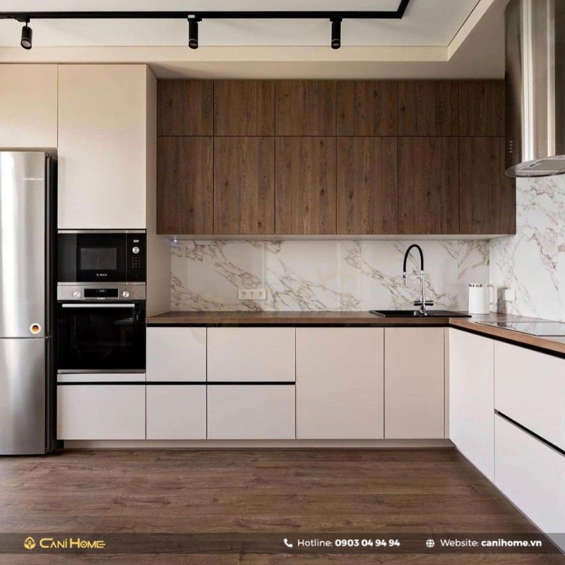 Tủ bếp gỗ công nghiệp ở TP.HCM - Ảnh 5