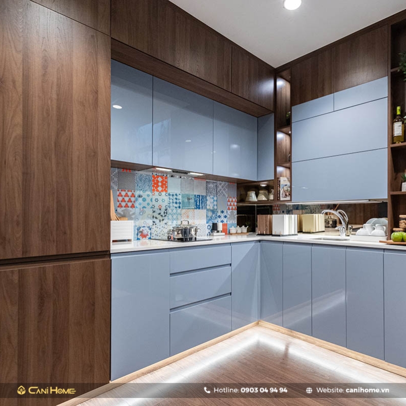 Tủ bếp gỗ công nghiệp ở TP.HCM - Ảnh 8
