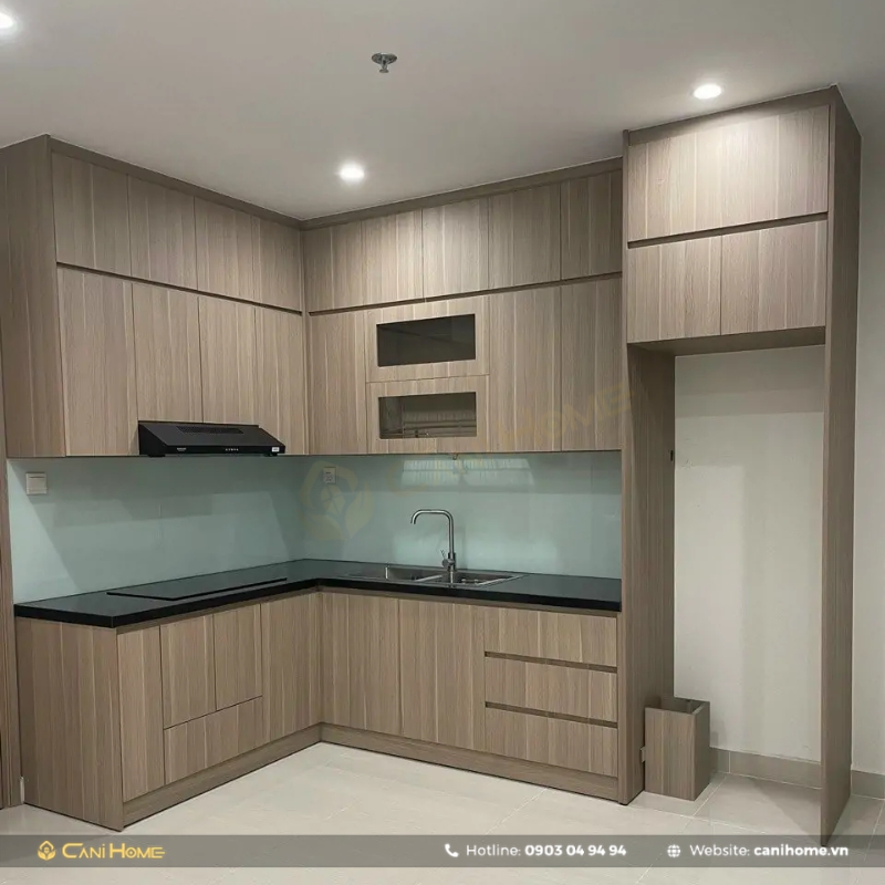 Tủ bếp gỗ công nghiệp ở TP.HCM - Ảnh 9