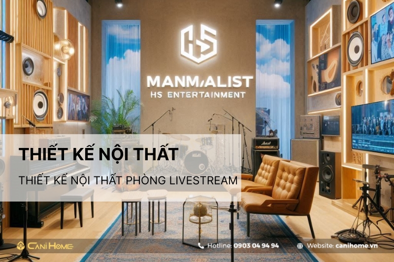 thiết kế nội thất phòng livestream